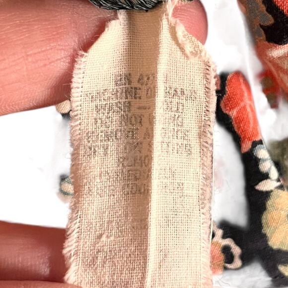 Vintage Sassy Lassy Womens Floral Dress Maxi Prairie Black Cottagecore 70s - Picture 10 of 10